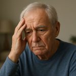 Nachdenklicher älterer Mann mit Demenz