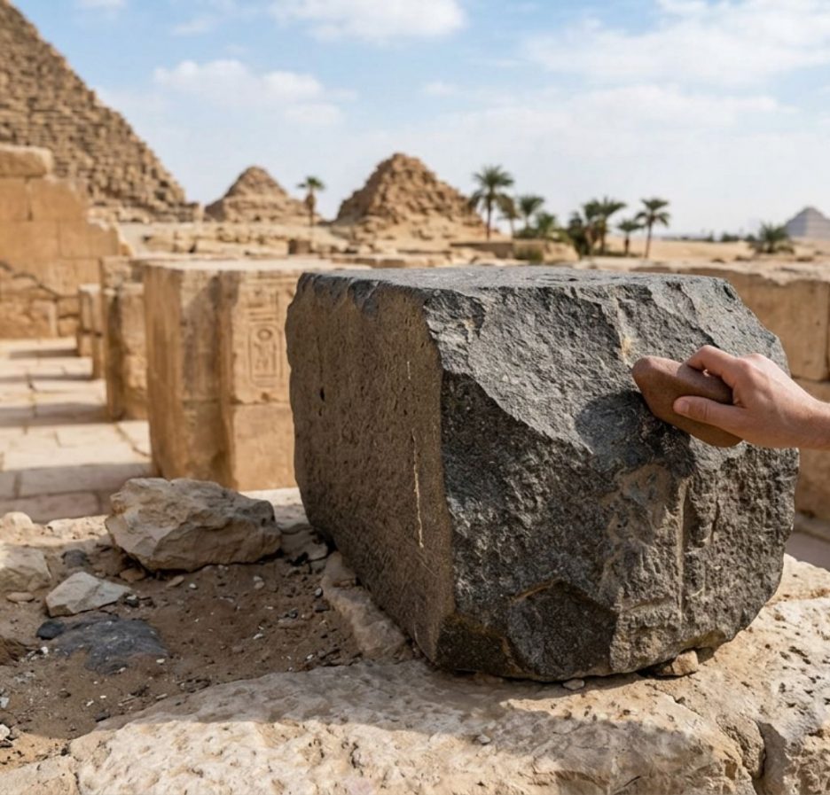 Der singende Stein von Abusir im Totentempel der Sahure-Pyramide